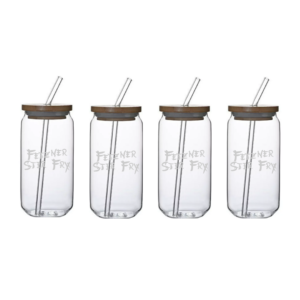 Logo Glass Bottle Set (x4)